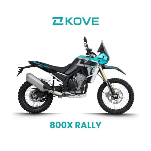 KOVE MOTO 800X RALLY in Aktion auf einem Offroad-Trail