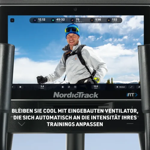 NordicTrack AirGlide 14i Crosstrainer mit 14’’ Touchscreen, Steigung -5 % bis +15 % und iFIT