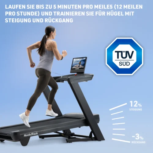 NordicTrack Commercial 1750 Laufband mit 4,25 CHP Motor, 20 km/h Spitzengeschwindigkeit, 16 Zoll Touchscreen und iFit Integration